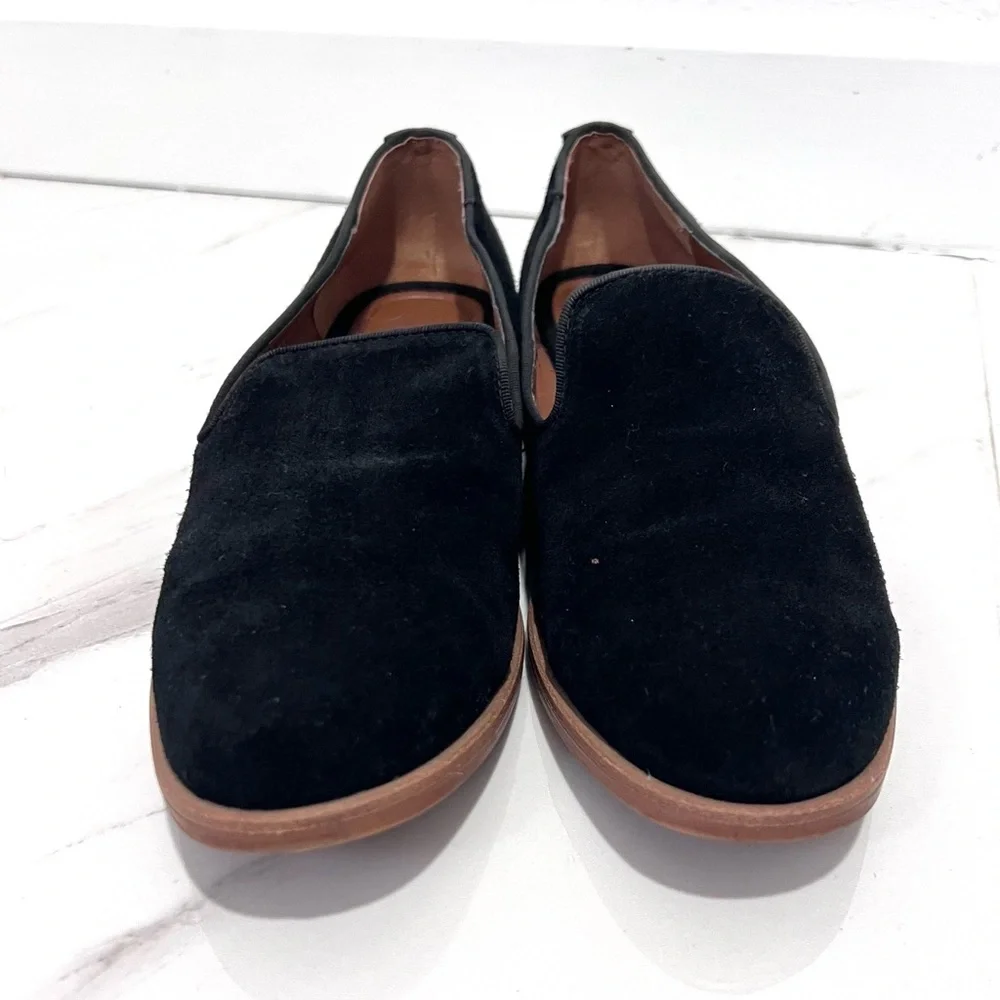 Franco Sarto Jeena Black Suede‎ Women's Loafers 7.5